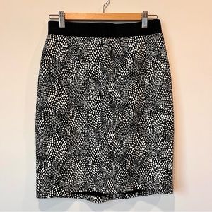 Ann Taylor Black and White Pencil Skirt